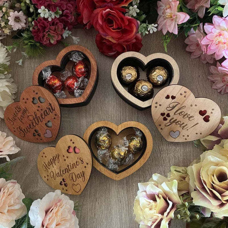 Personalized Heart Shaped Chocolate Candy Box