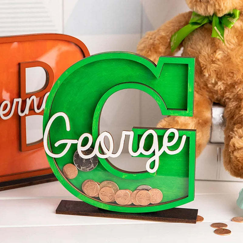 Personalized Colorful Initial Letter Money Banks with Name