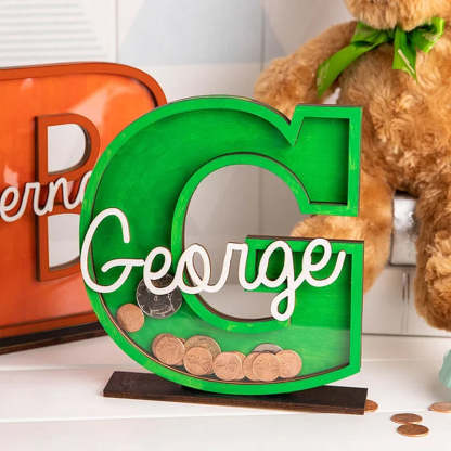 Personalized Colorful Initial Letter Money Banks with Name