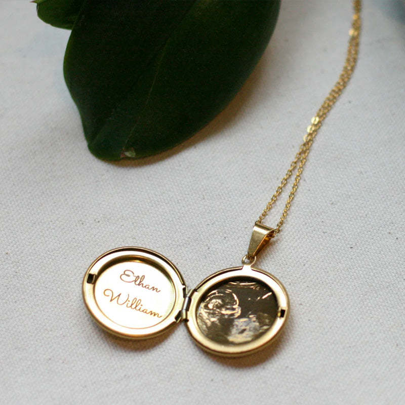 Personalized Engraved Sonogram Necklace