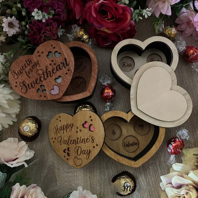 Personalized Heart Shaped Chocolate Candy Box