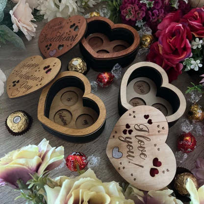 Personalized Heart Shaped Chocolate Candy Box