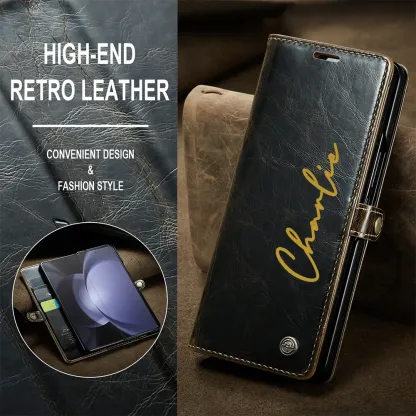 Personalised Monogram Card Holder Magnetic Wallet Phone Case