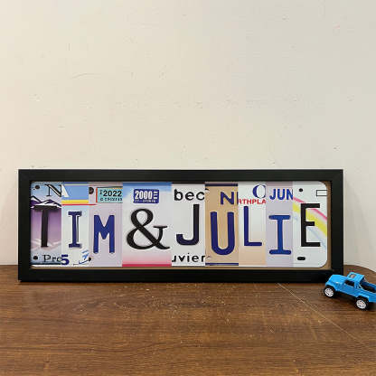 Personalized Couple Handmade Metal Sign