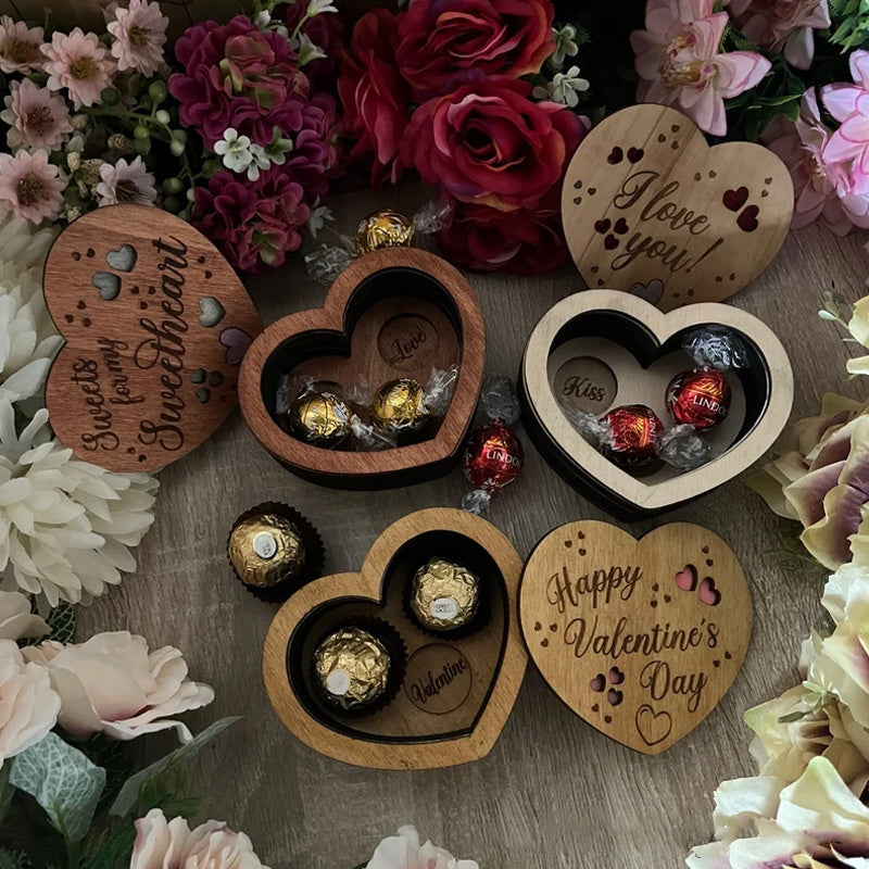 Personalized Heart Shaped Chocolate Candy Box