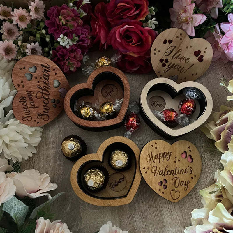 Personalized Heart Shaped Chocolate Candy Box