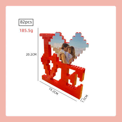 I Love You Personalized Photo Building Blocks Romantic Valentine's Day Gift