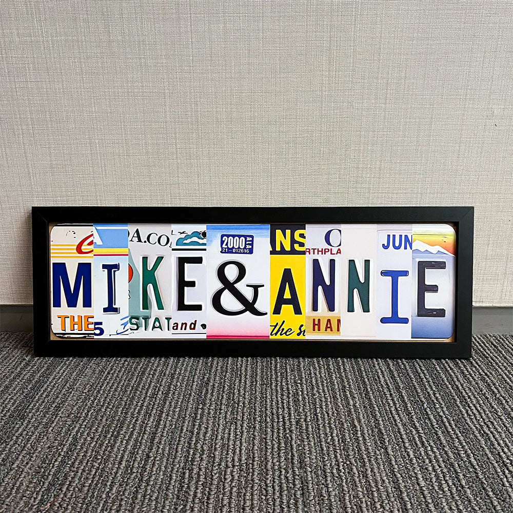 Personalized Couple Handmade Metal Sign