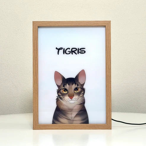 Personalized Forever Friends Portrait, Pet Art Night Light