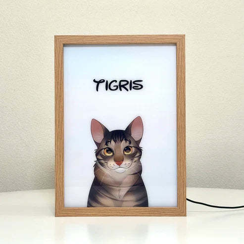 Personalized Forever Friends Portrait, Pet Art Night Light