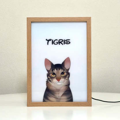 Personalized Forever Friends Portrait, Pet Art Night Light