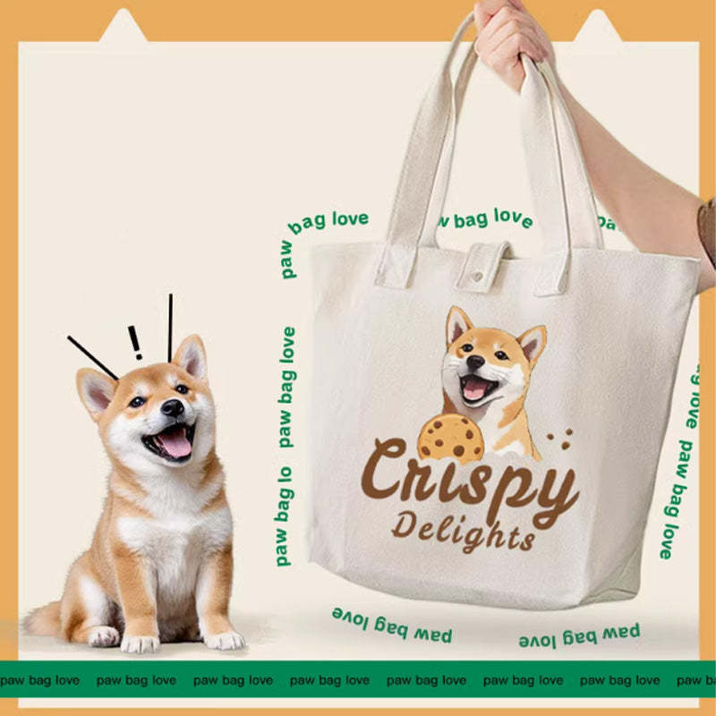 Personalized Cute Pet Canvas Bag - Valentine's Day Gift for Her Who Loves Pets