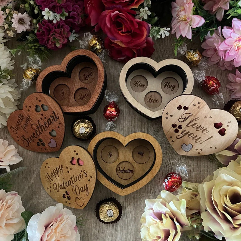 Personalized Heart Shaped Chocolate Candy Box
