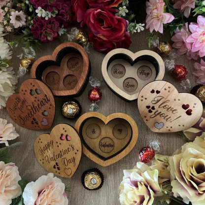 Personalized Heart Shaped Chocolate Candy Box