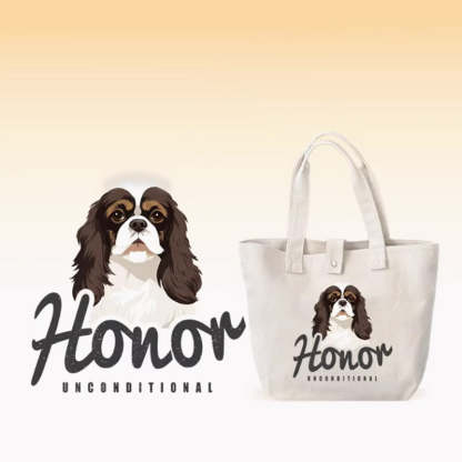 Personalized Cute Pet Canvas Bag - Valentine's Day Gift for Her Who Loves Pets