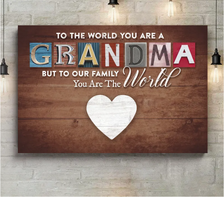 You Are The World Custom Names Canvas For Mom/Dad/Grandma/Grandpa
