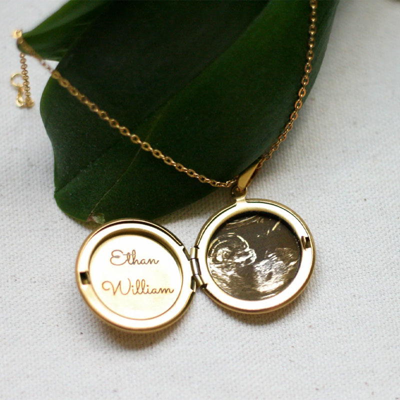 Personalized Engraved Sonogram Necklace