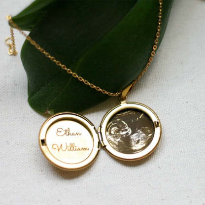 Personalized Engraved Sonogram Necklace