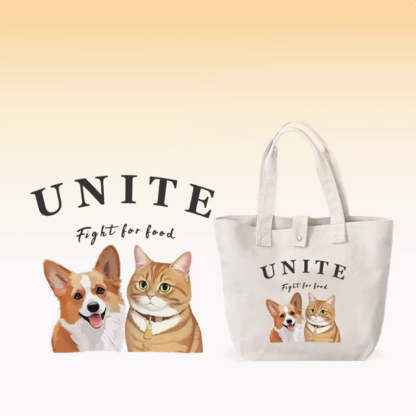 Personalized Cute Pet Canvas Bag - Valentine's Day Gift for Her Who Loves Pets