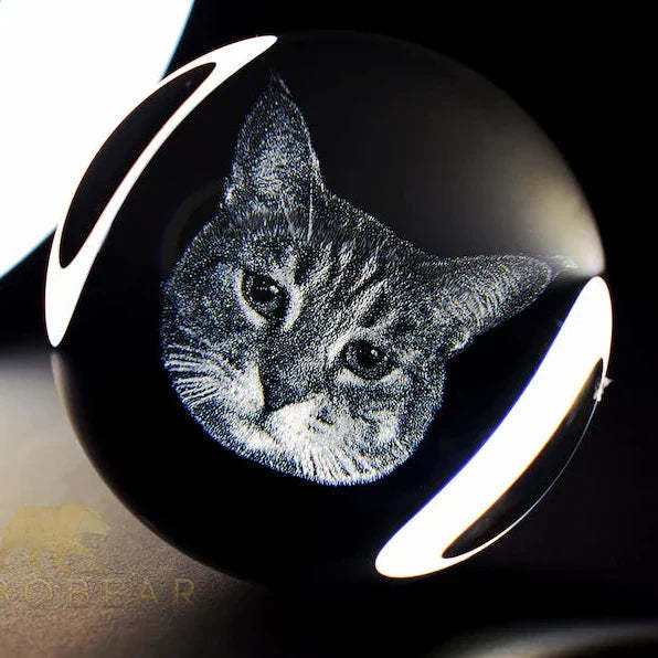 Personalized Memorial Crystal Ball