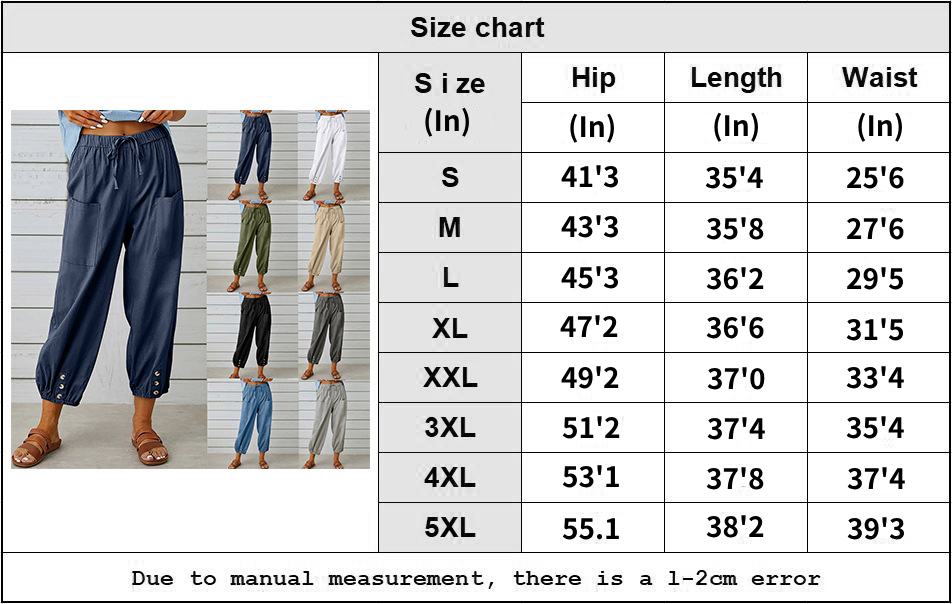 WOMEN’S SUMMER CAPRI PANTS WIDE LEG