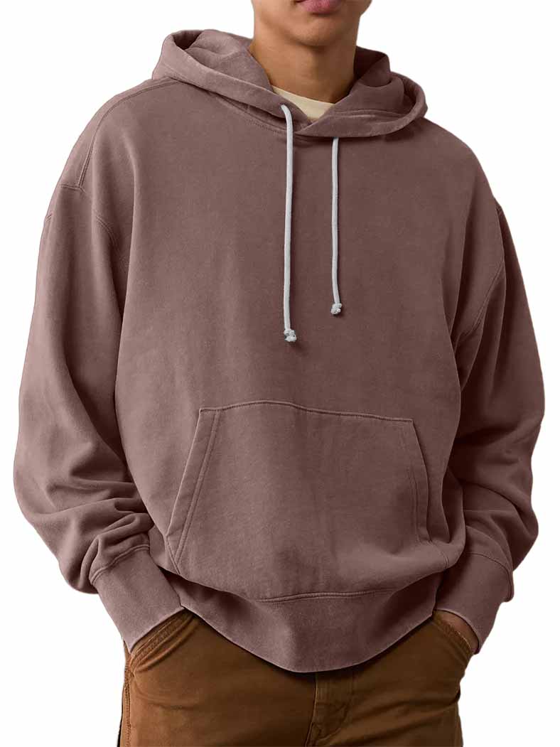 Men's Washed Old Cotton Outdoor Hooded Sweatshirt