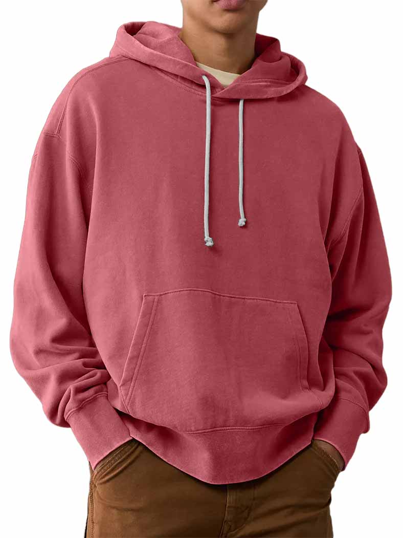 Men's Washed Old Cotton Outdoor Hooded Sweatshirt