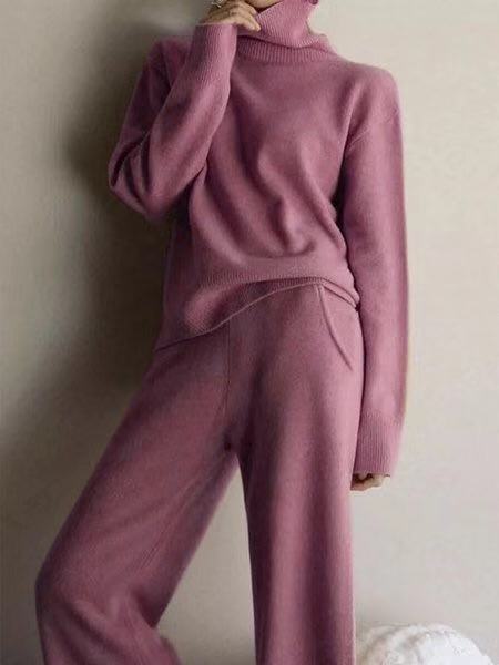 2025 Hot Sale Soft Cashmere Casual Sweater Suit