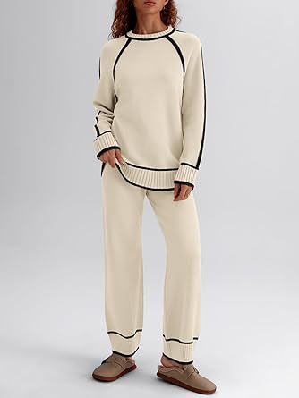 2 Piece Knit Lounge Sweater Set