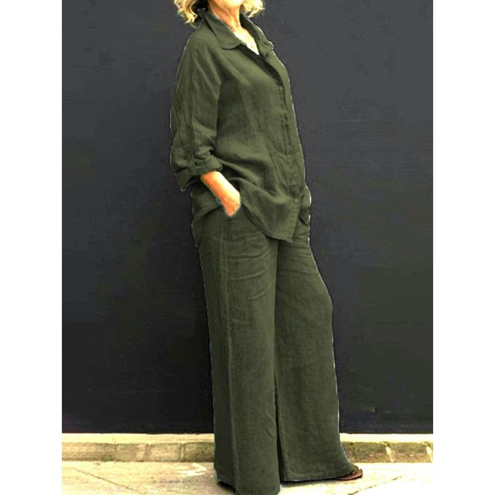 Foreign Trade New Women'S Shirt Suit 2024 Casual Urban Suit Independent Station Women'S Clothing Aliexpress Amazon