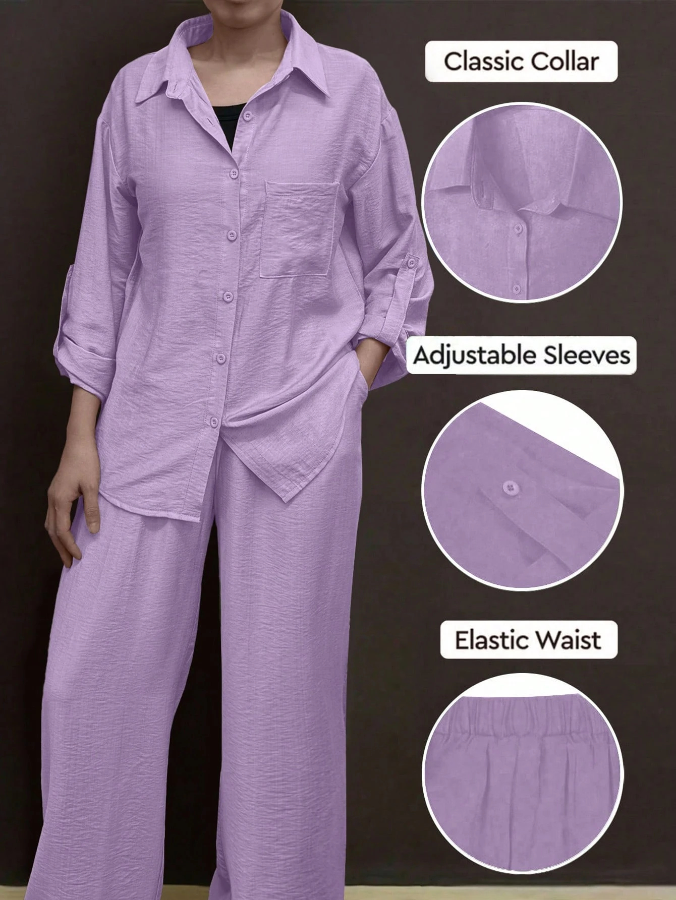Foreign Trade New Women'S Shirt Suit 2024 Casual Urban Suit Independent Station Women'S Clothing Aliexpress Amazon
