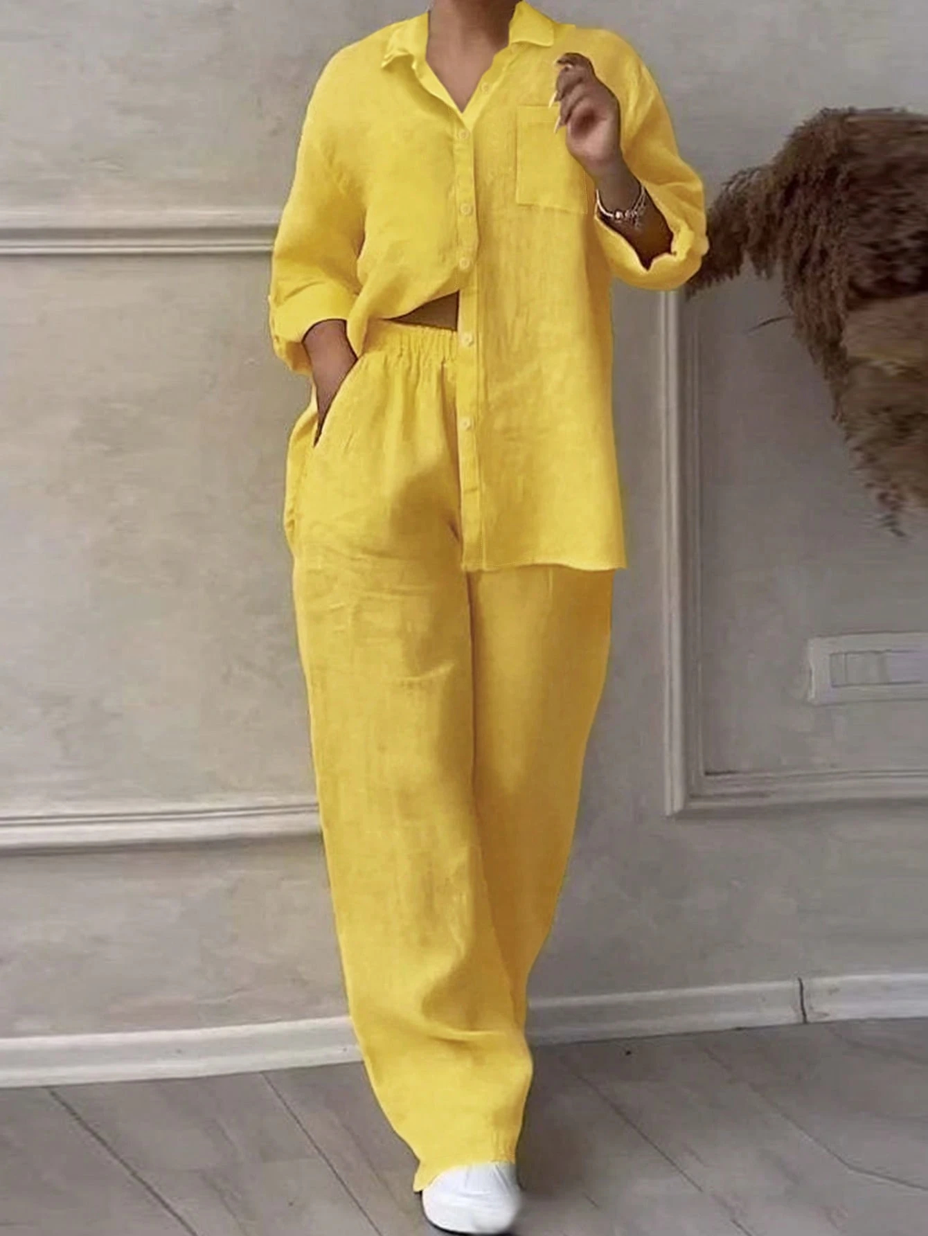 Foreign Trade New Women'S Shirt Suit 2024 Casual Urban Suit Independent Station Women'S Clothing Aliexpress Amazon