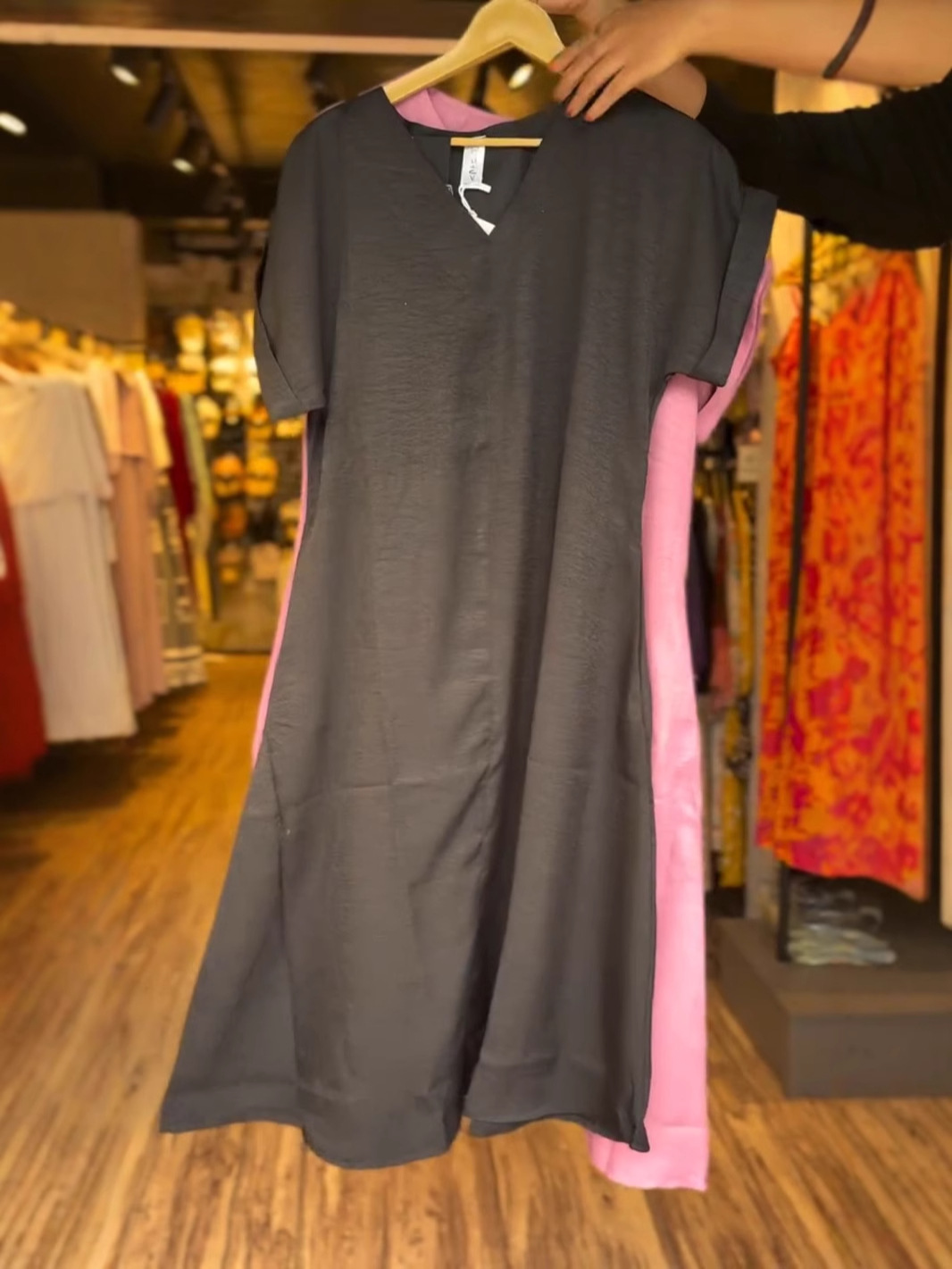 Solid Color Linen Dress With Pockets