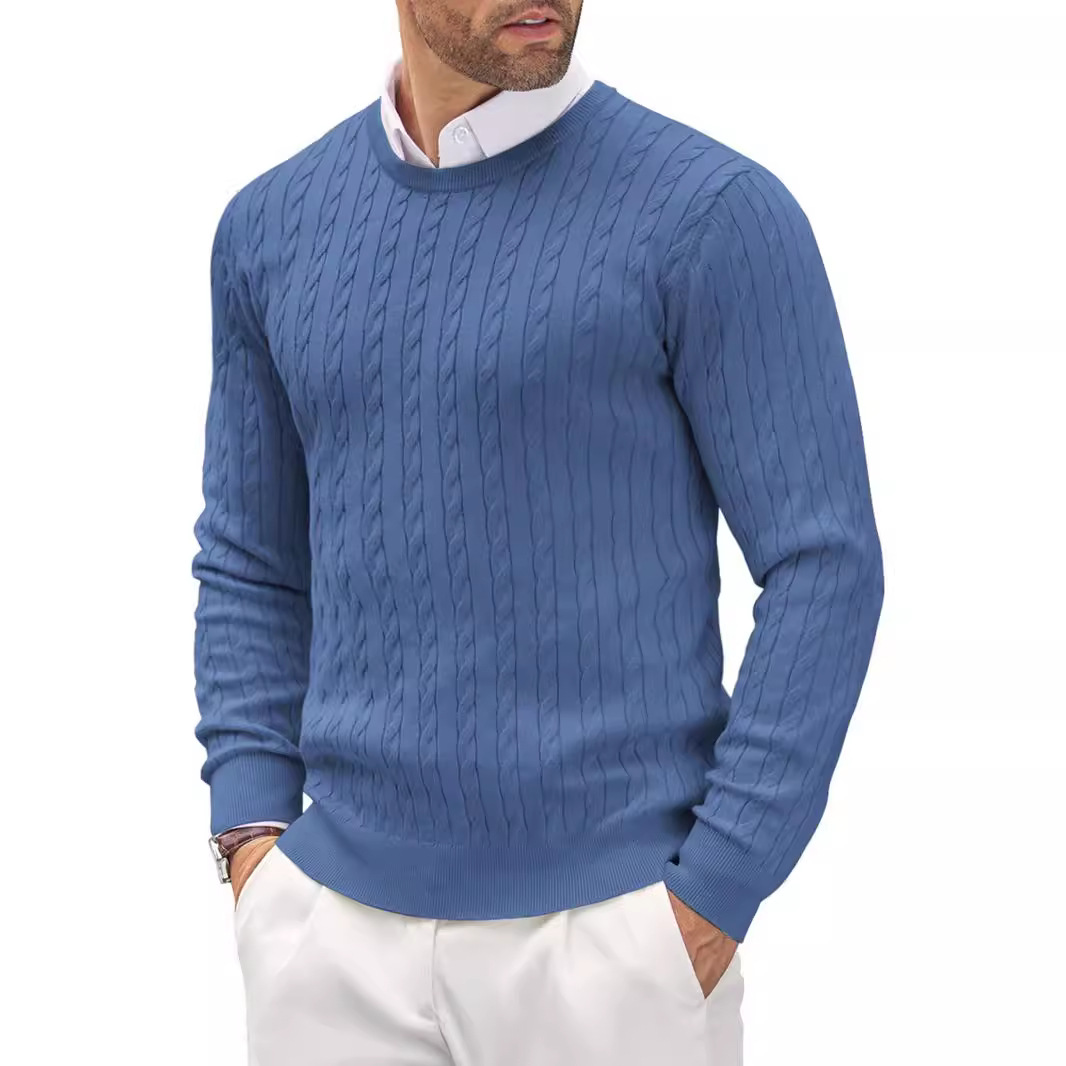 Men's Casual Gentleman Cashmere Jacquard Sweater