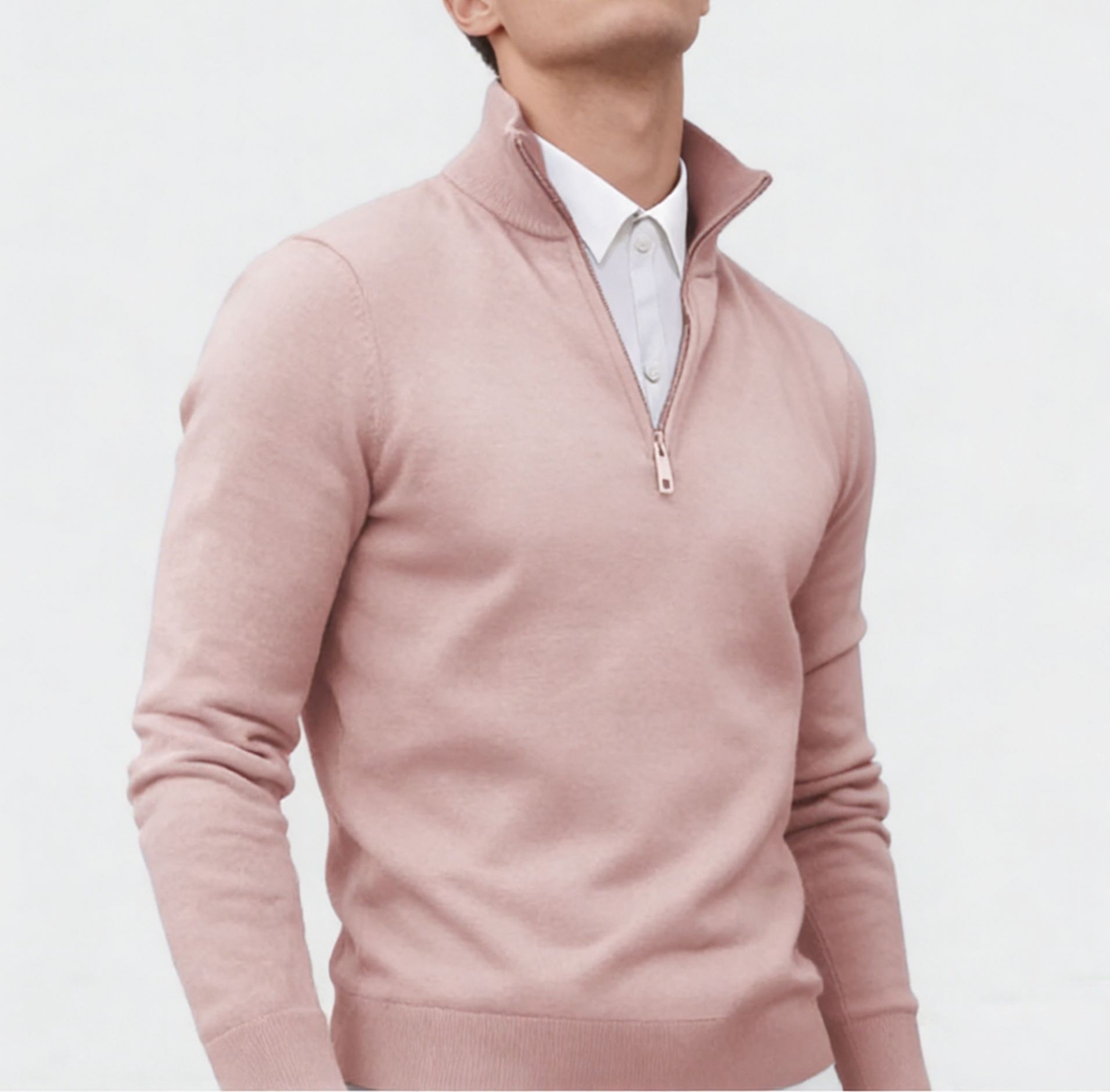 Gentleman's Business Three-Quarter Zip Sweater