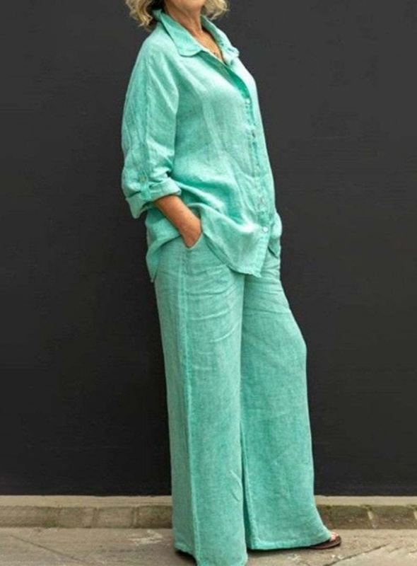 Foreign Trade New Women'S Shirt Suit 2024 Casual Urban Suit Independent Station Women'S Clothing Aliexpress Amazon
