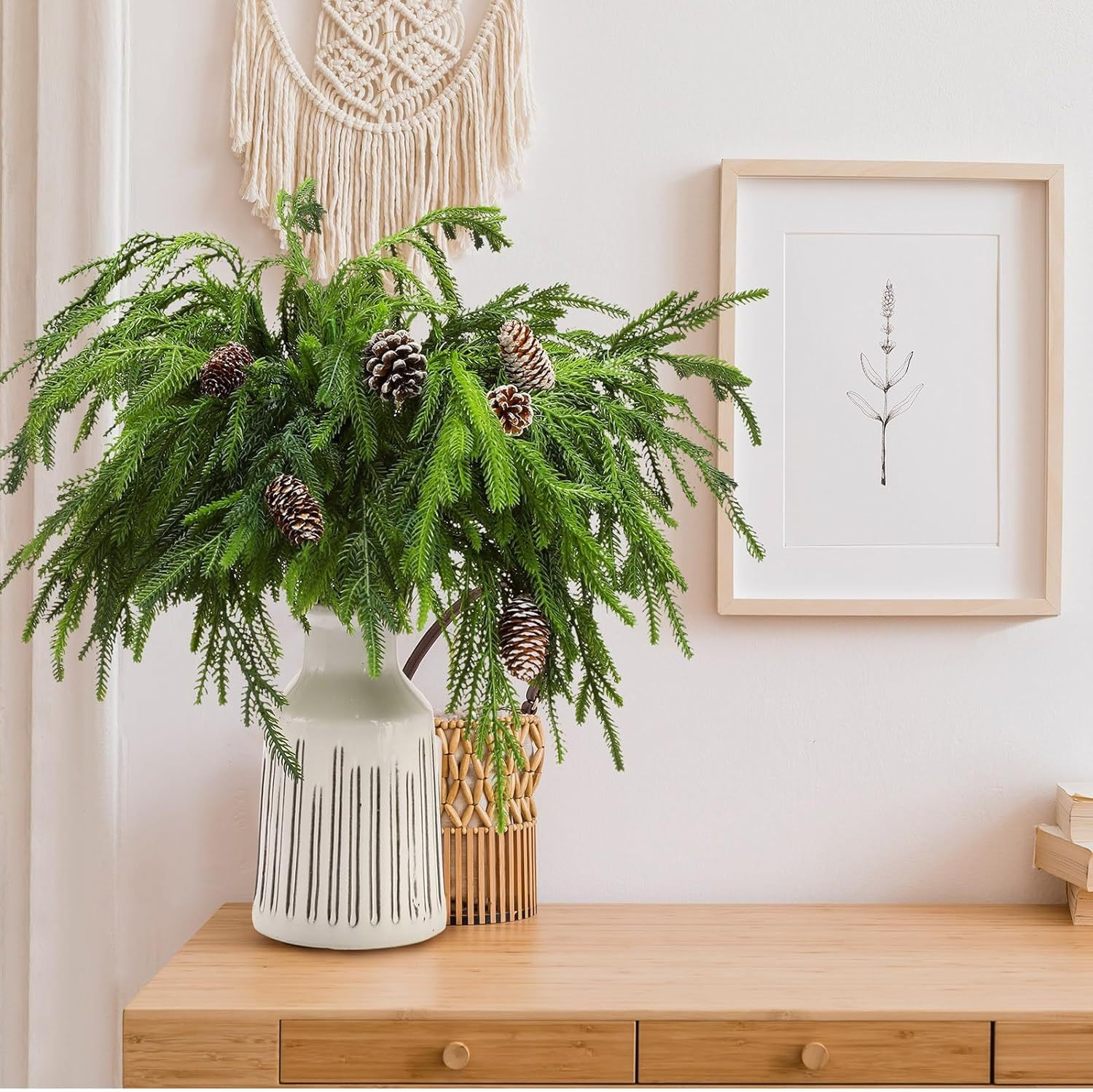 🔥Only $7.99🔥The Best Holiday Greenery - Realistic Norfolk Pine Stems