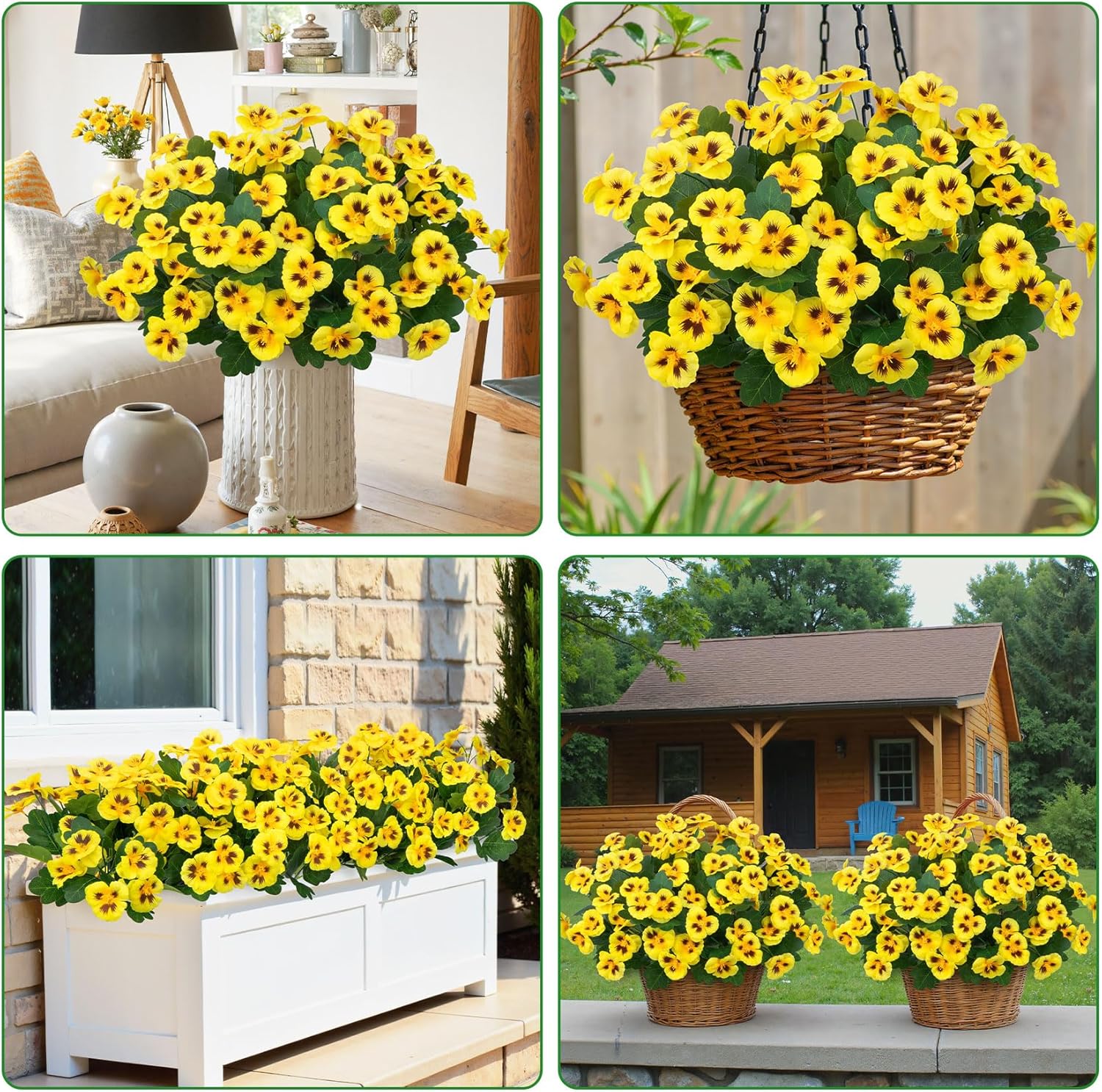 💥Last Day Each Only $2.49💐Artificial Pansy Flowers - UV resistant, Waterproof, Windproof