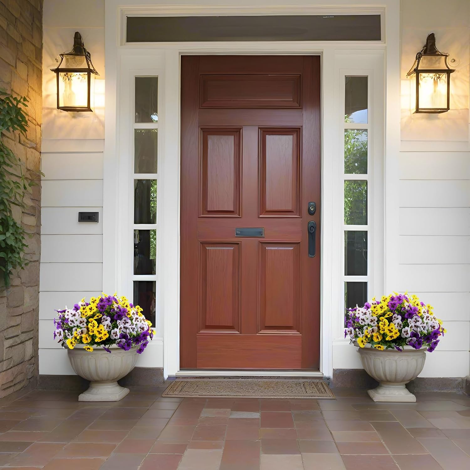 🔥On Sale🔥Artificial Fake Pansy Flowers - - UV resistant, Waterproof, Windproof