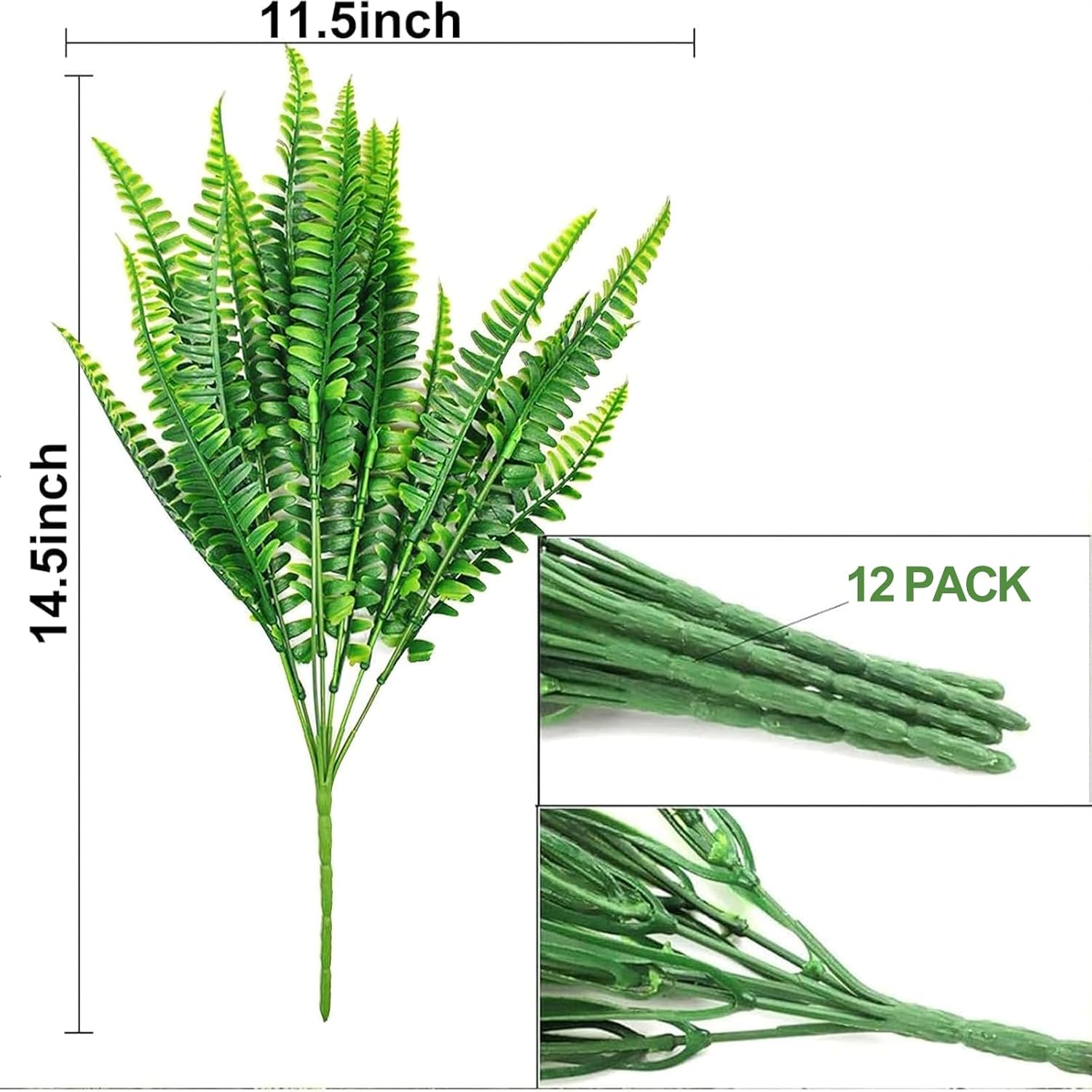 🔥$9.98 On Sale Today Only 🌿 UV Resistant Lifelike Artificial Boston Fern