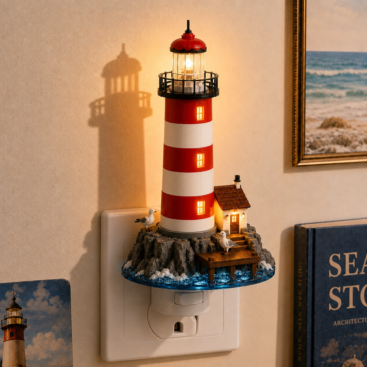Nautical Lighthouse Plug-In Night Light