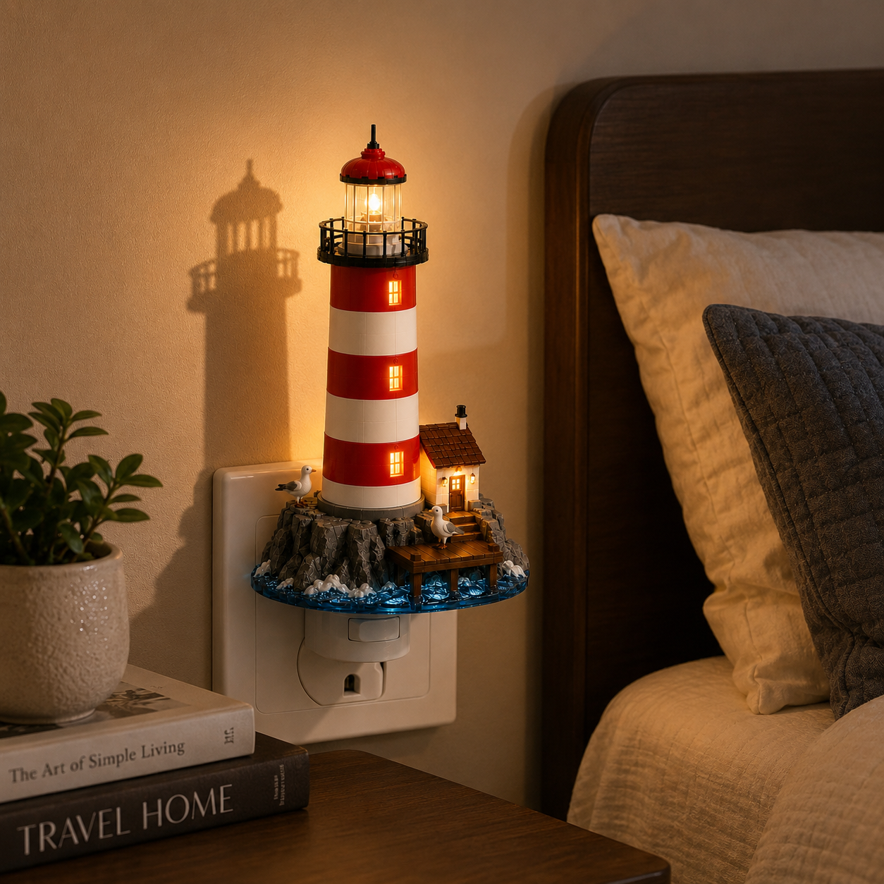 Nautical Lighthouse Plug-In Night Light