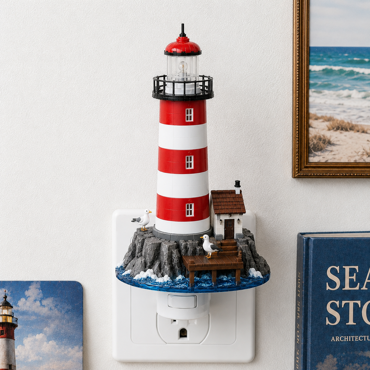 Nautical Lighthouse Plug-In Night Light