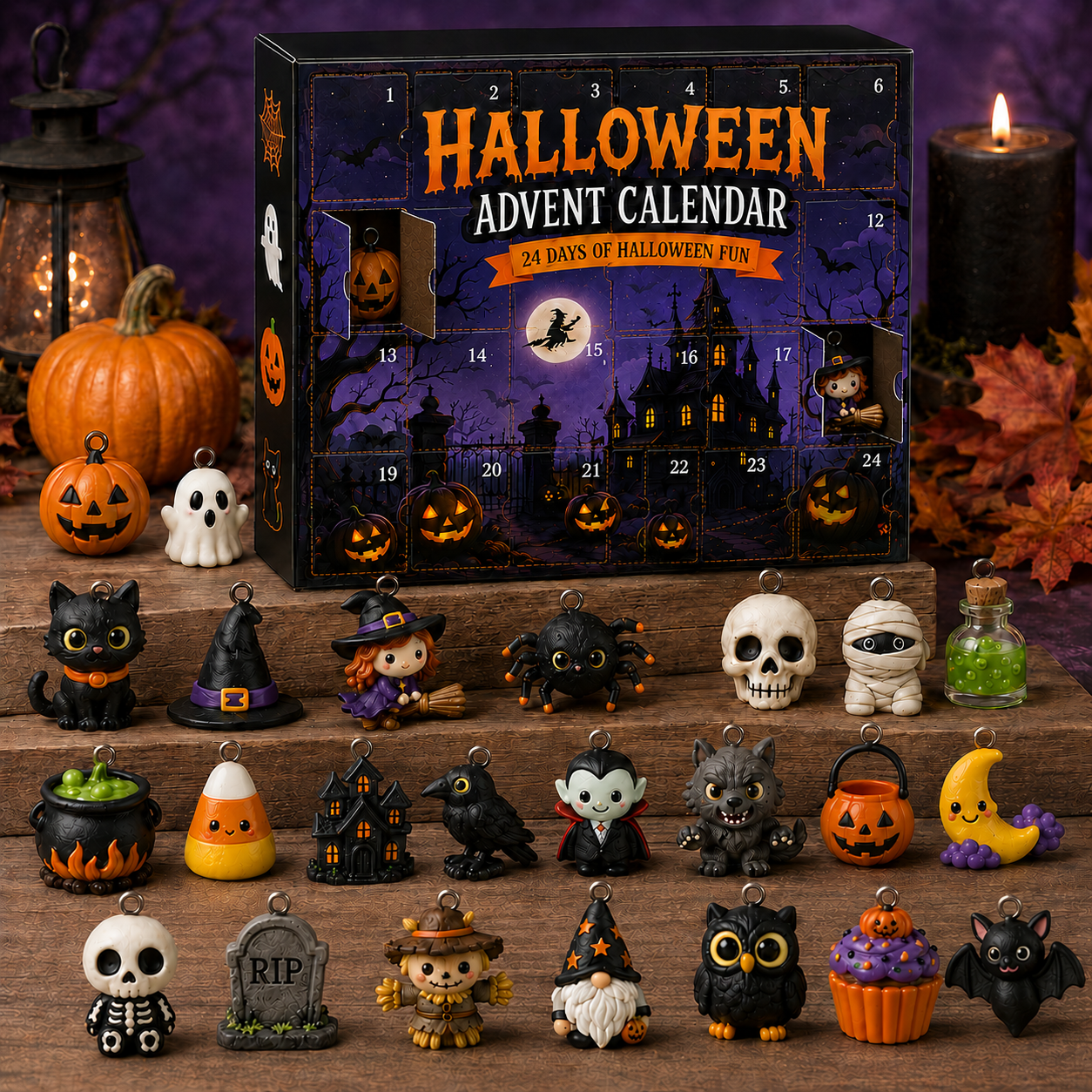 24-Day Spooky Surprise Halloween Charm Advent Calendar