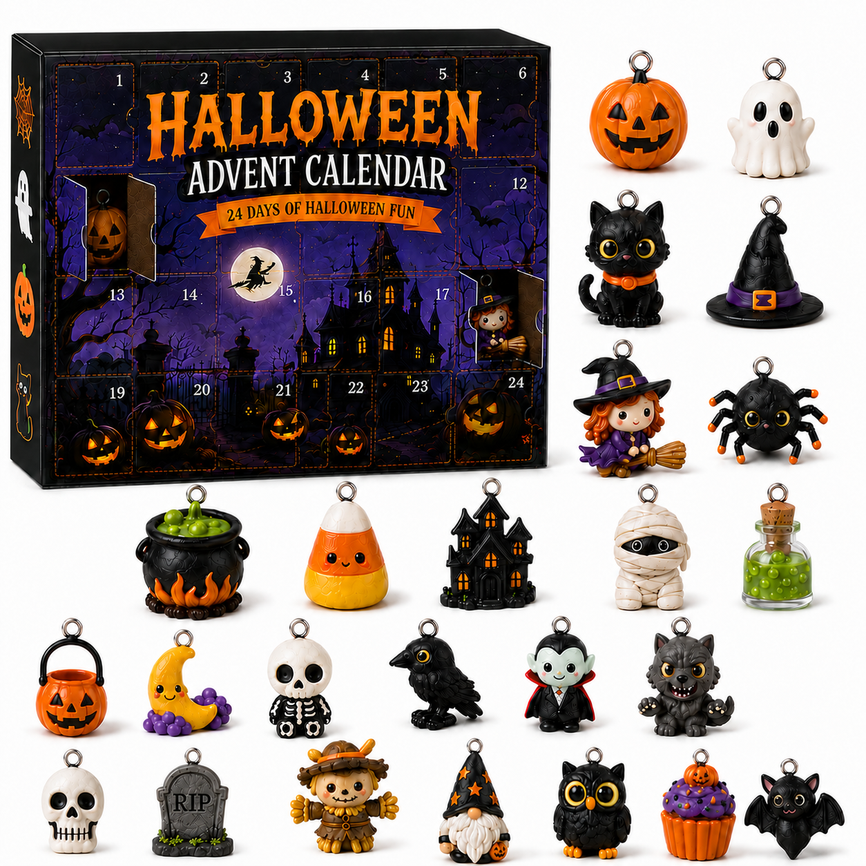 24-Day Spooky Surprise Halloween Charm Advent Calendar