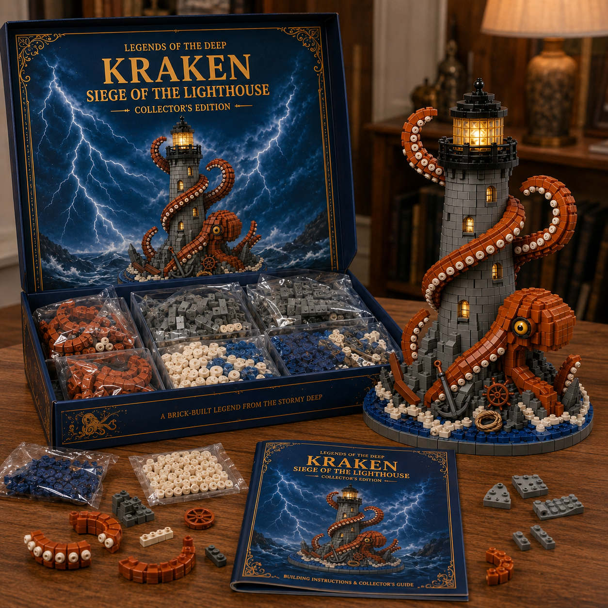 Kraken Siege Lighthouse Collector's Edition Building Kit