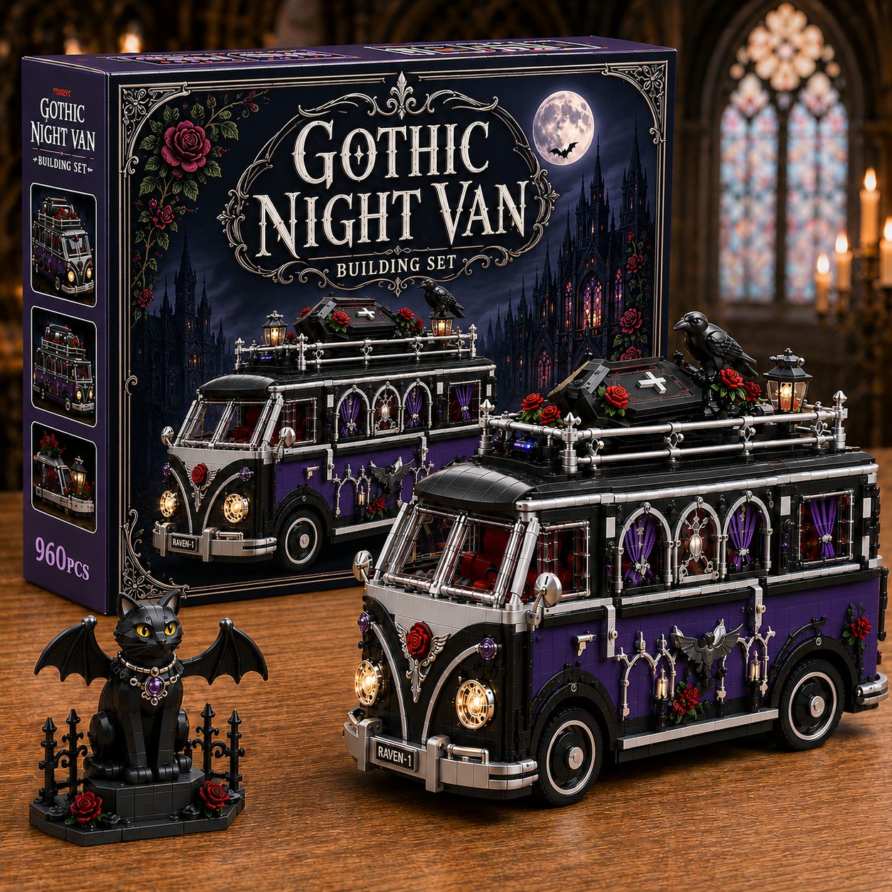 Gothic Night Van Building Blocks Set