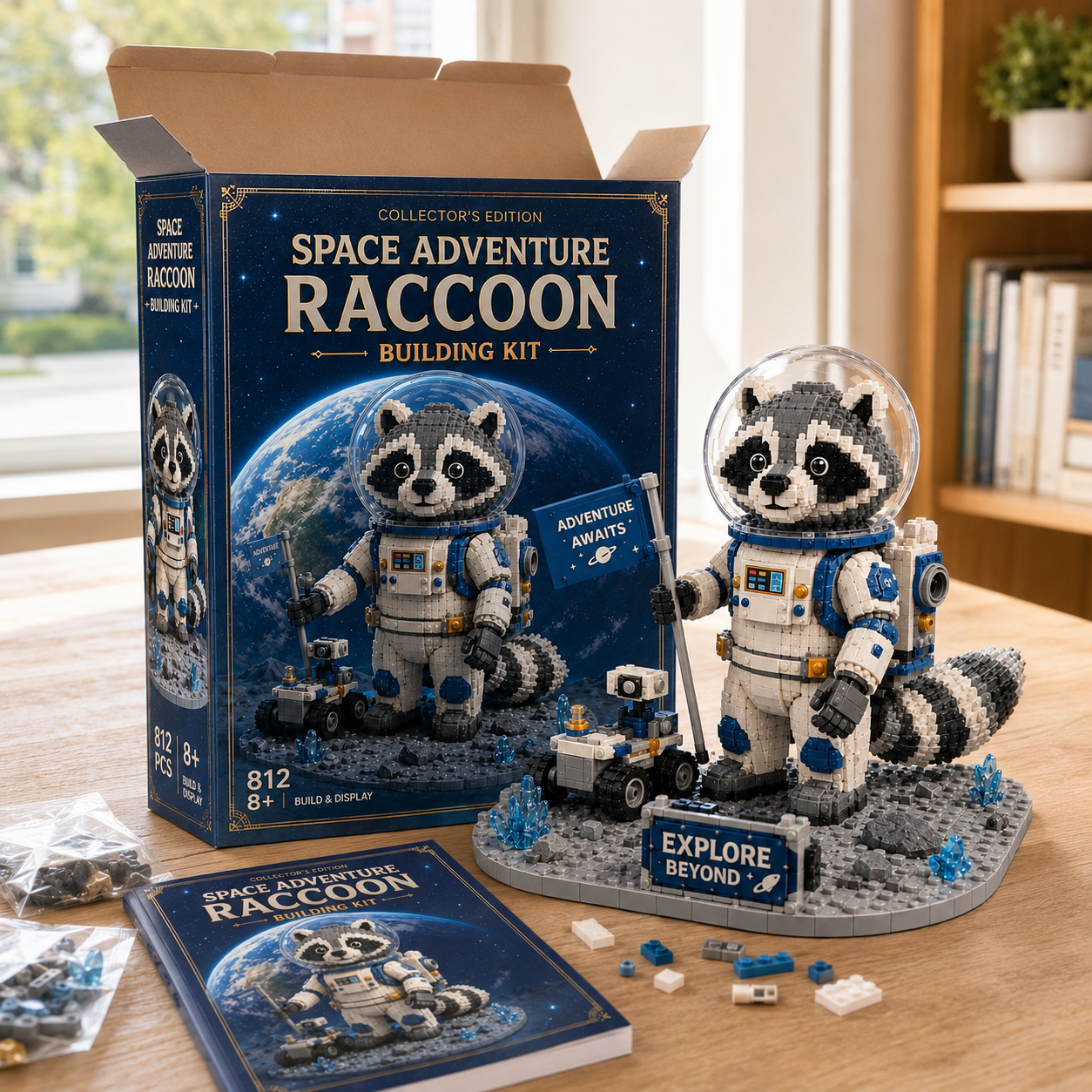 Space Adventure Raccoon Astronaut Building Kit