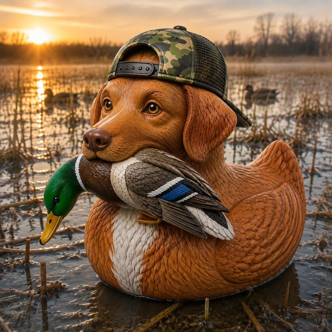 Legendary Duck Dog Waterfowl Hunting Collectible Figurine