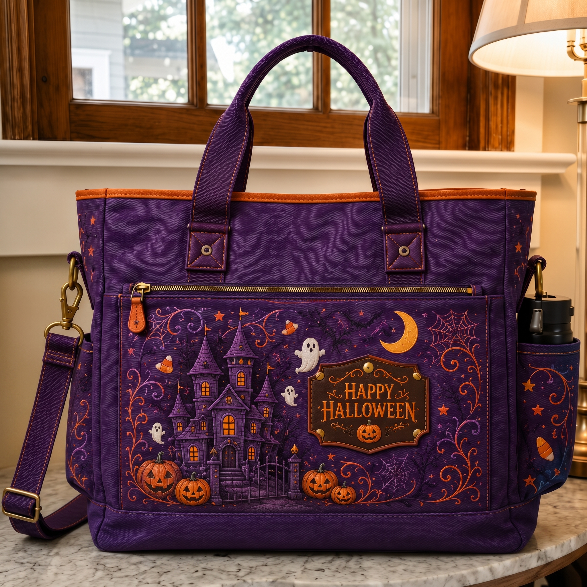 "Trick or Treat" Halloween Witch Multi-Functional Outdoor Utility Tote